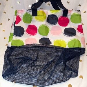 Thirty One Mesh Mix Cinch Bag On the Spont -Beach Toys Travel Laundry Sports NEW